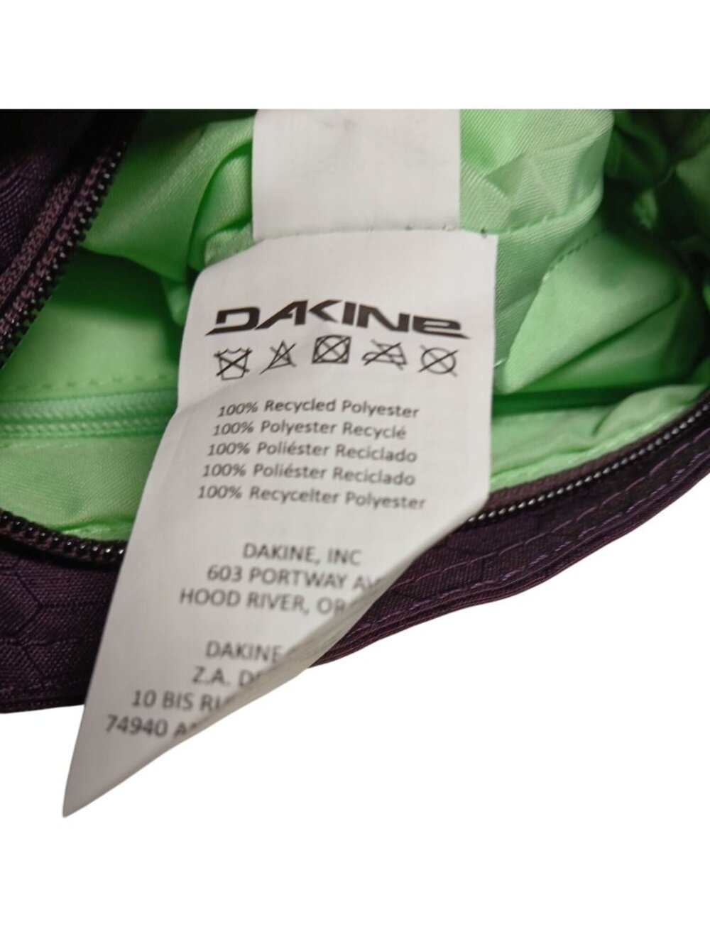 Dakine Jive Crossbody Bag Hexagonal Pattern Purple Adjustable Strap Recycled Pol - Picture 6 of 12